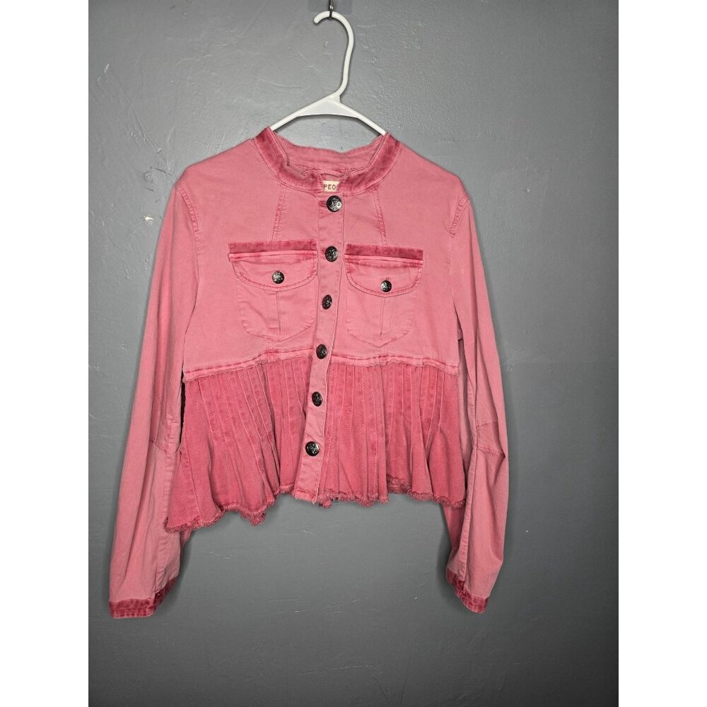 Free People Cassidy Jacket Military Romantic Grunge Large - Picture 15 of 15